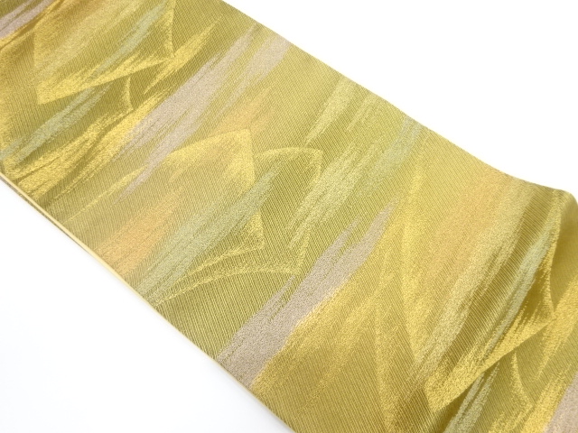 JAPANESE KIMONO / VINTAGE UNUSED FUKURO OBI / SILK / WOVEN MIST